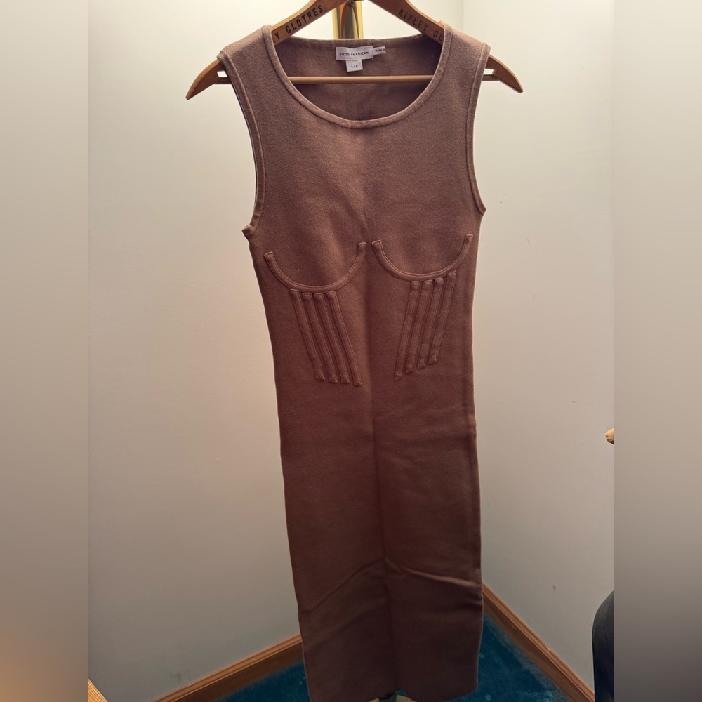 Good American maxi bodycon dress size S